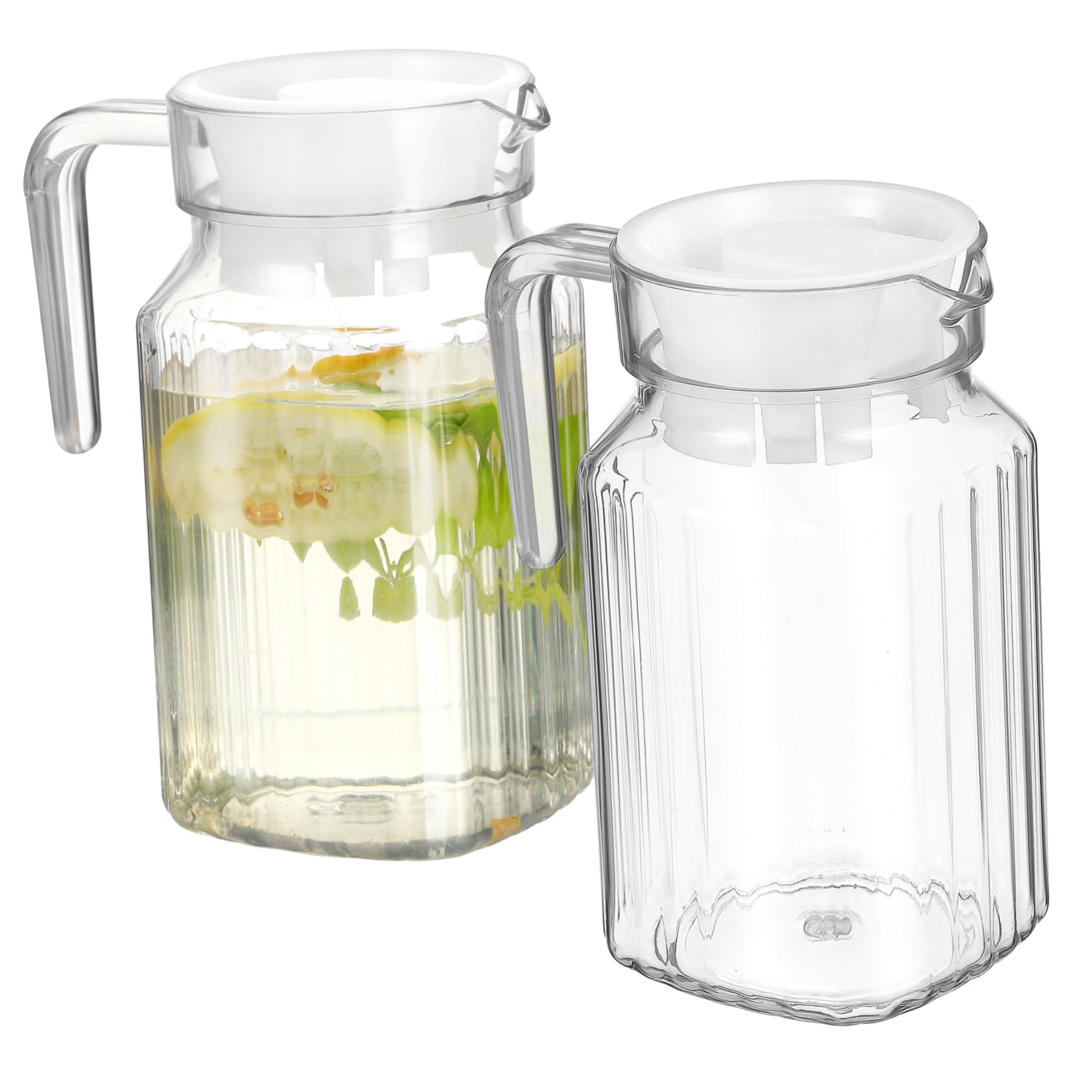 2Pcs Large Capacity Water Pitchers with Lid Kettle for Tea Juice Cold Hot Drinks for Home Parties Outdoor Picnics and Bbqs