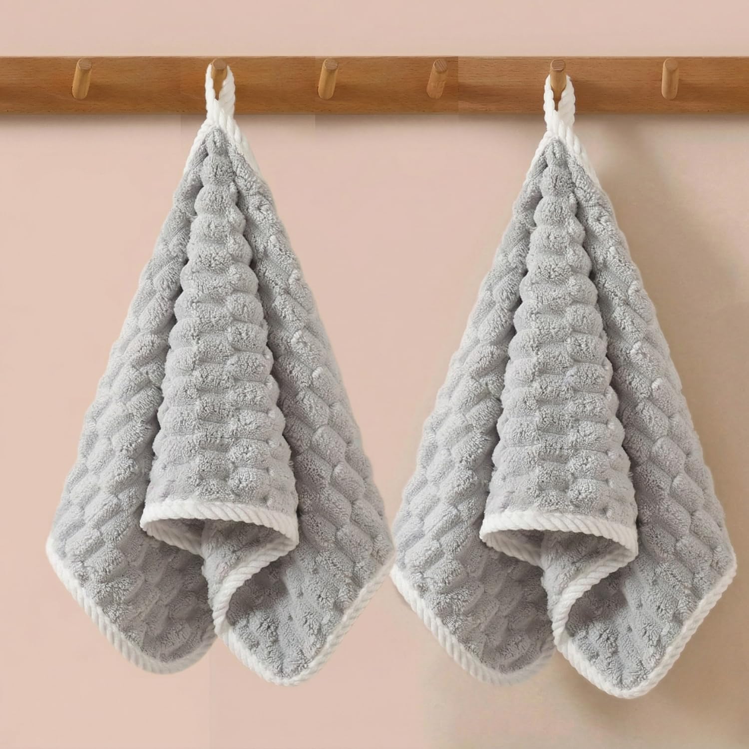 LINEAR Microfiber Hand Towels/Small Size Towel/Face Towel/Towel for Men, Women & Babies/Ultra Soft, Absorbent & Quick Dry Towels for Gym, Travel 300 GSM (Grey)