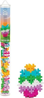 PLUS PLUS - Easter Egg - 70 Piece Tube, Construction Building Stem / Steam Toy, Interlocking Mini Puzzle Blocks for Kids