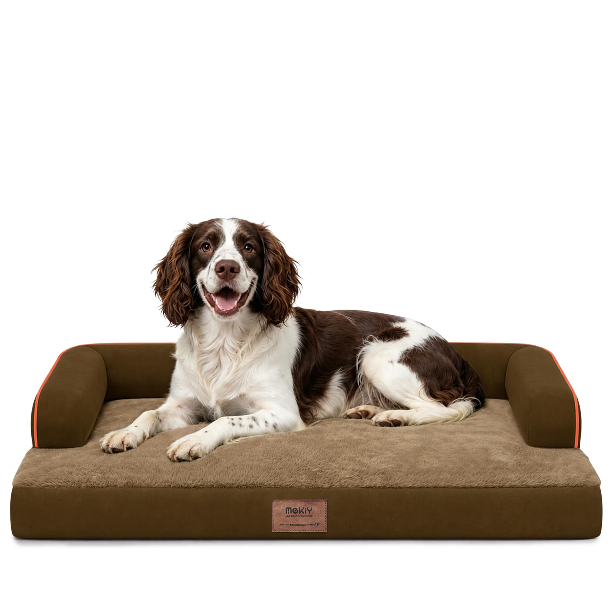 MEKIY Orthopedic Waterproof Dog Bed with Bolster for Extra Large Size Dogs — image 1