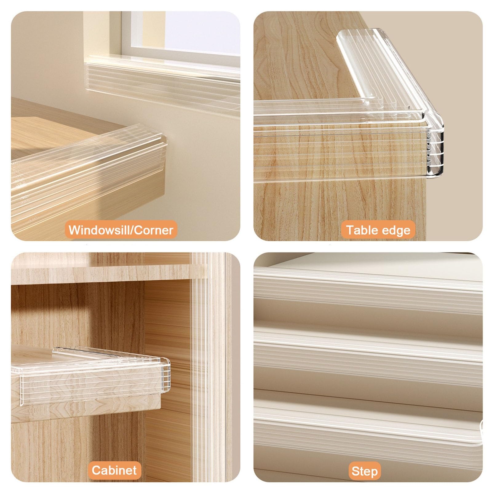 Paraspigoli Muro in PVC Trasparente, Autoadesivi, Para Spigoli per Mobili | Paraspigoli Trasparenti, Ammortizzante (Cuscinetto D'aria), per Pareti, Finestre, Tavoli e Gradini(2.5x1000cm/1x394in)