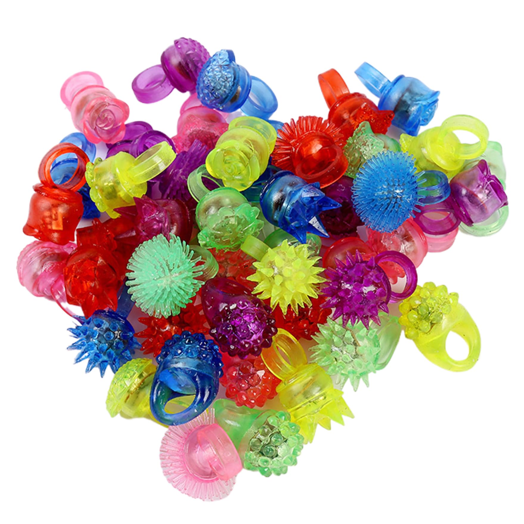 24 anelli luminosi, simpatici anelli flash divertenti e sicuri che illuminano al buio, accattivanti luci da dito novità per carnevali, feste di compleanno, matrimoni, miscelazione di colori casual