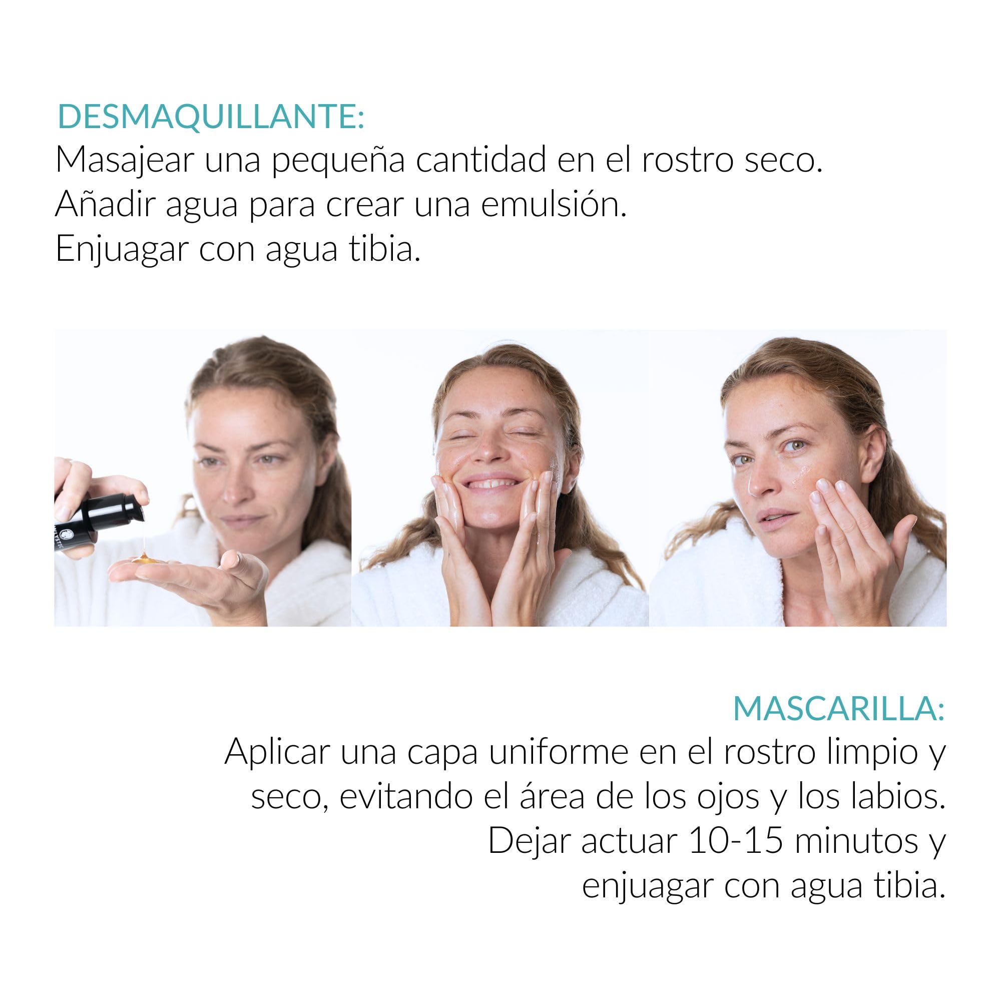 OWLYSTIC Aceite Limpiador Facial 3 en 1 - Mascarilla Limpiadora Desmaquillante - BIO Vegano 100% MADE IN ITALY - Aceite Desmaquillante Facial Delicado para Limpieza Profunda - Todo Tipo de Piel 150ml