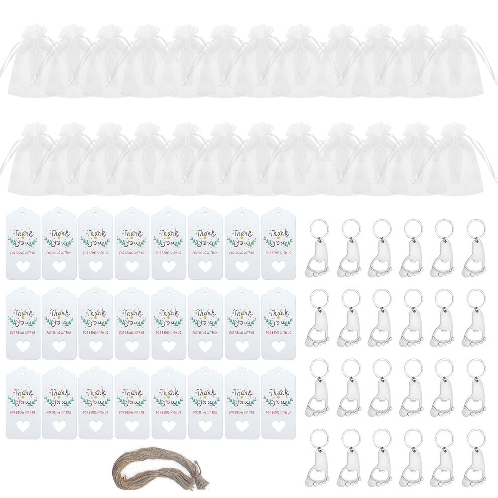 Décapsuleur empreinte de pied avec étiquettes WUURAA pour décoration de fête et maison