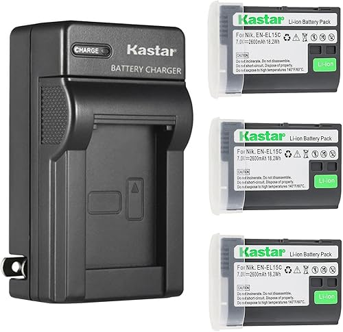 Miniatura 8 de Kastar Reemplazo del cargador de batería de pared de CA para batería Nikon EN-EL15 EN-EL15a EN-EL15b EN-EL15c EN-EL15e, MH-25 MH-25a MH-25b, MB-D11
