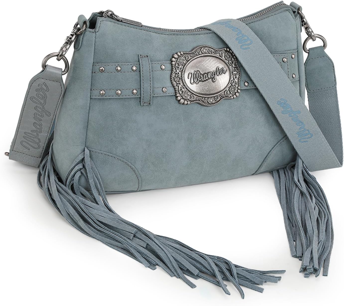 Montana West X Wrangler Hobo Bag for Women Fringe Western Shoulder Bag Vegan Suede Tassel Hippie Crossbody Bag