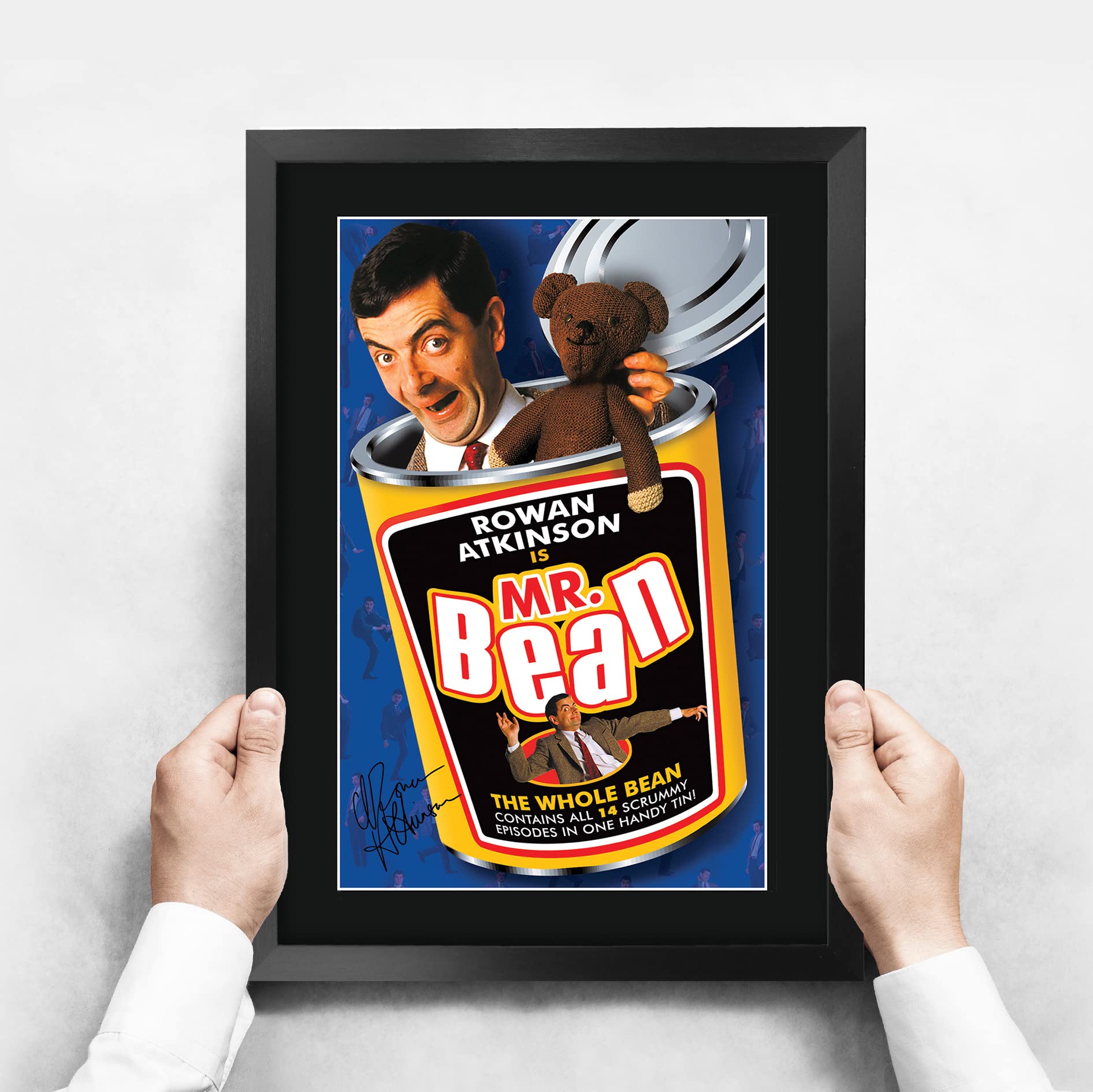 HWC Trading FR A3 Mr Bean Rowan Atkinson Cadeaux Imprimé Signé Autographe Photo pour les fans de télévision - A3 Encadré