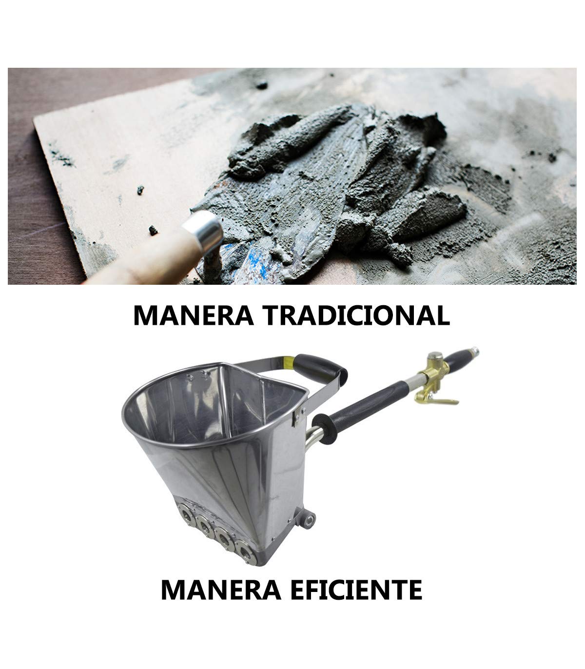 Grupo K-2 Wonduu Máquina Portátil Pulverizadora de Mortero de Pared | Revocadora de Cemento y Mortero | Pulverizador Portátil Profesional | Potencia 3000W