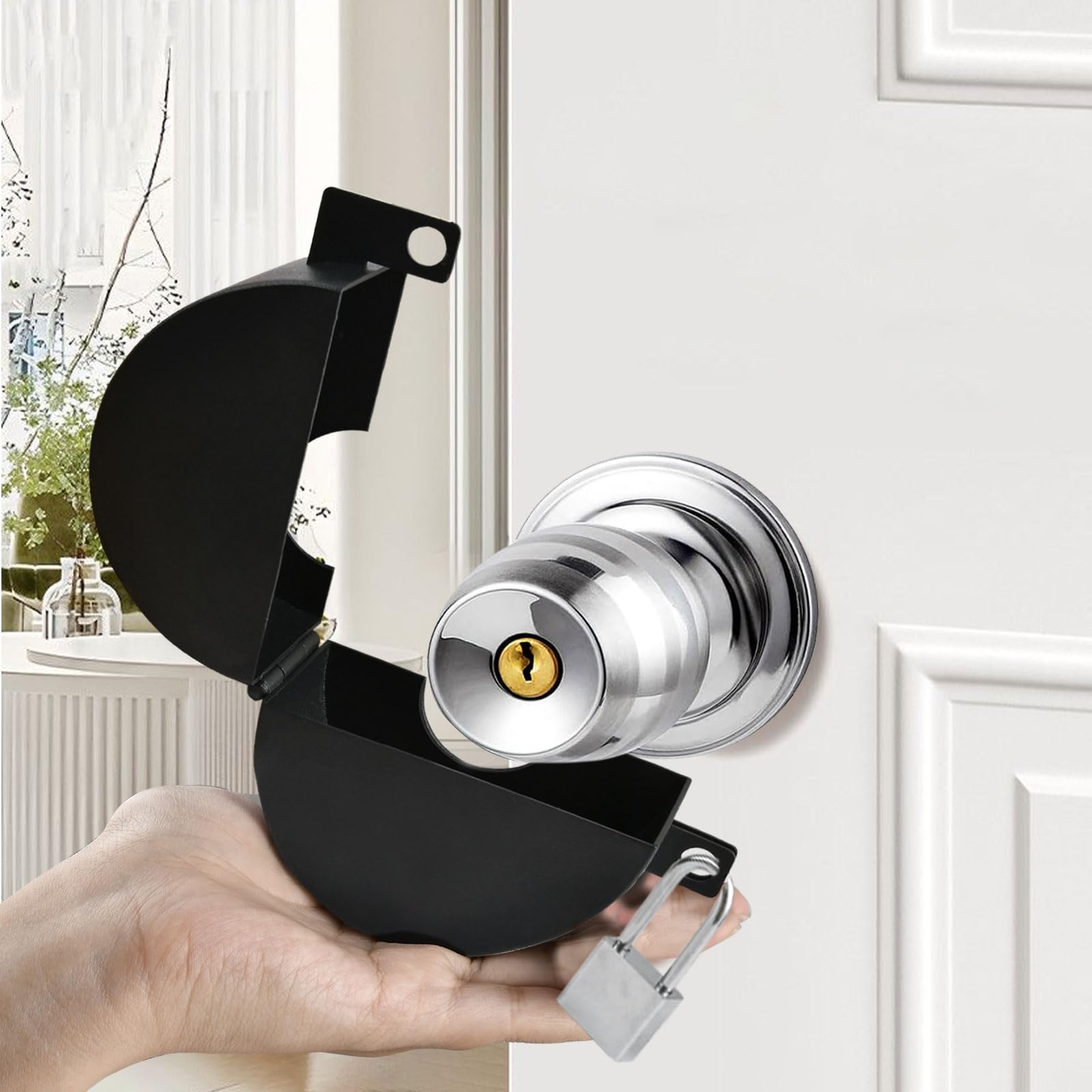Door Knobs Lock Out Device, Doors Knob Cover, Temporary Lock Childproof - View #7