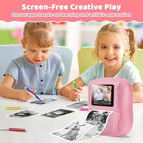 Miniatura 5 de Cámara de impresión instantánea para niños, regalos de Navidad y cumpleaños para niños y niñas de 3, 4, 5, 6, 7, 8, 9, 10, 11, 12 años, videocámara