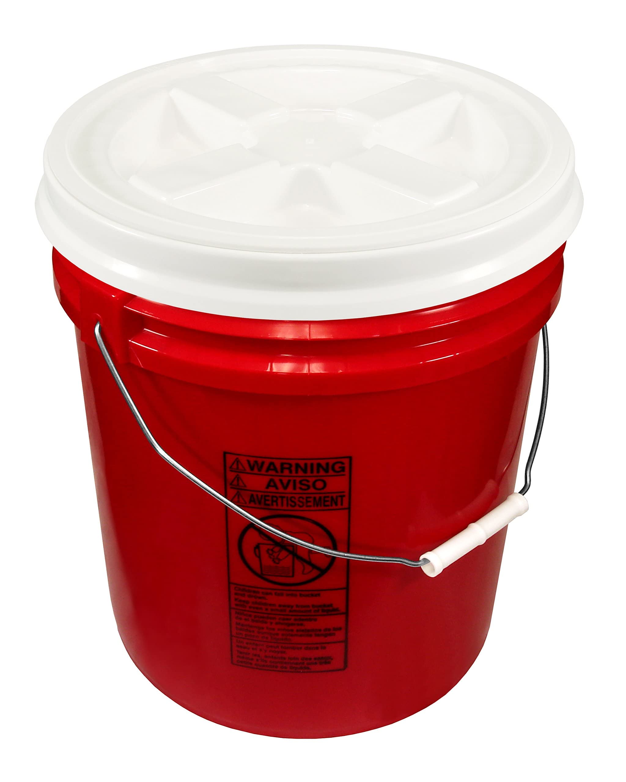 Buy Bucket Kit, One Red 5 Gallon Bucket 90 mil with White Gamma Seal