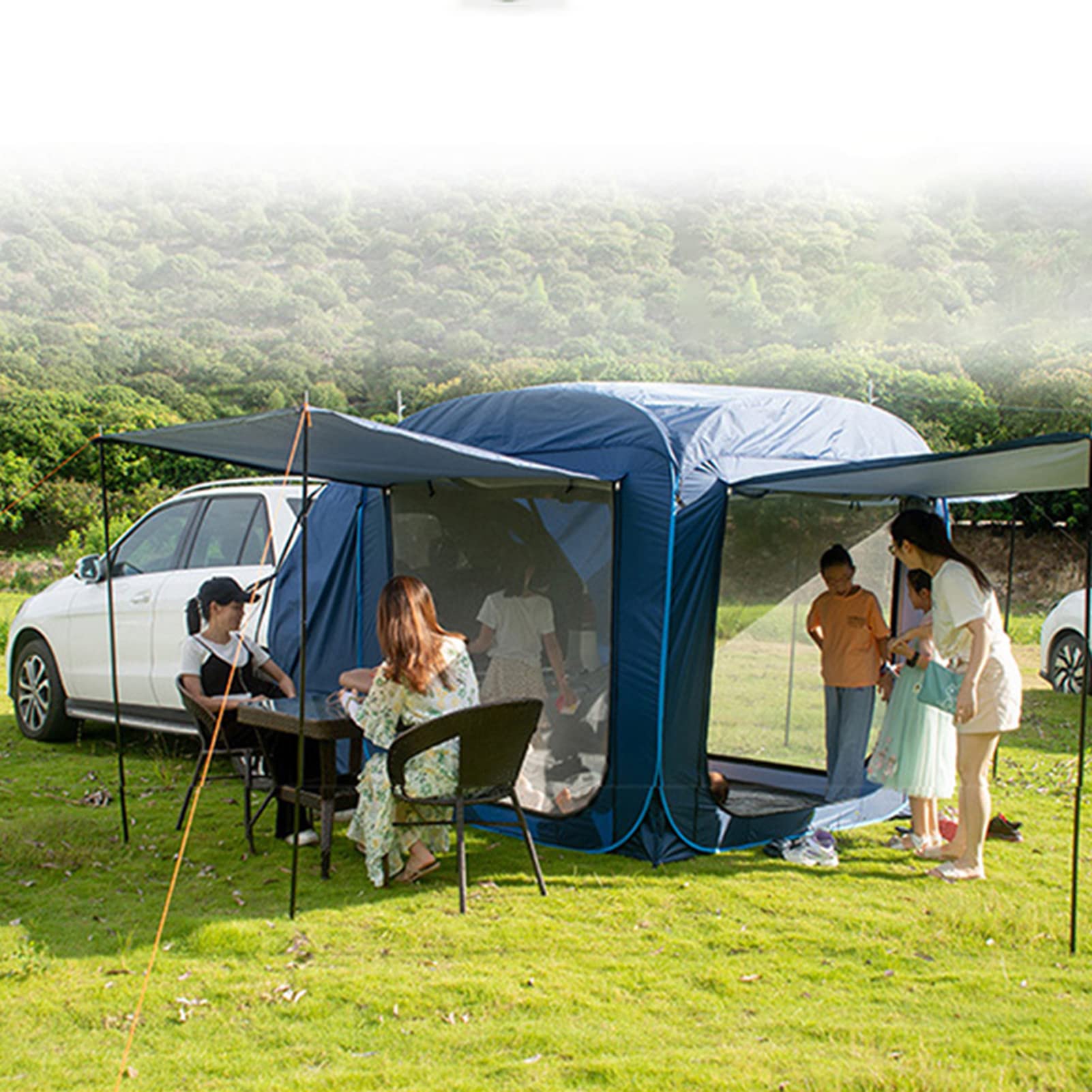 Tente de Camping，Tente de Toit，Auvent de Voiture, abri Solaire pour SUV, Tente arrière, Tente de hayon de Voiture, Tente arrière pour SUV pour Camping, Tente de