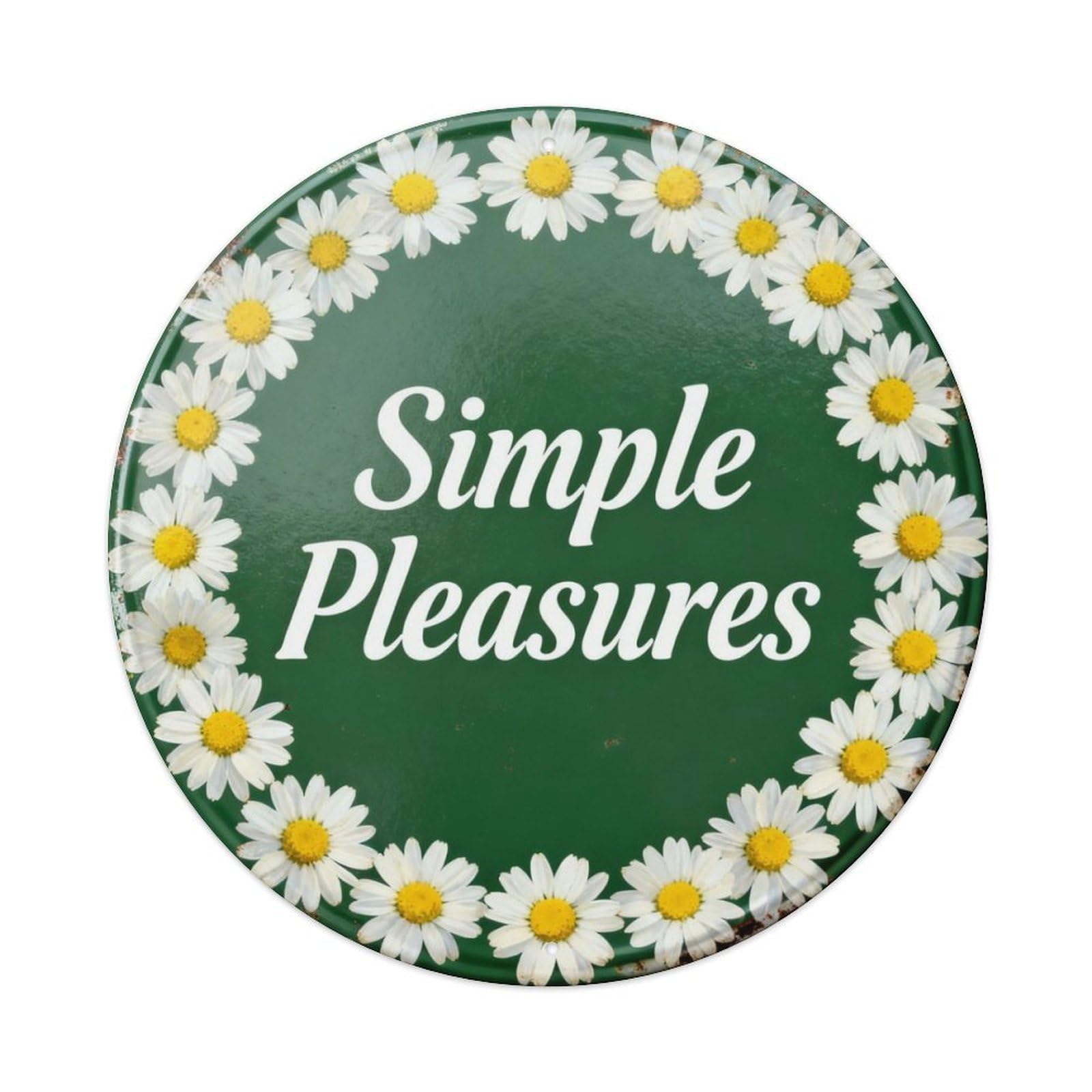 Simple Pleasures Metal Tin Sign Plaque