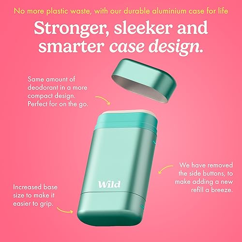 Miniatura 2 de Wild - Estuche Aqua con paquete variado de recarga - Desodorante recargable - Sin aluminio - Incluye fragancias de algodón fresco y sal marina, flor