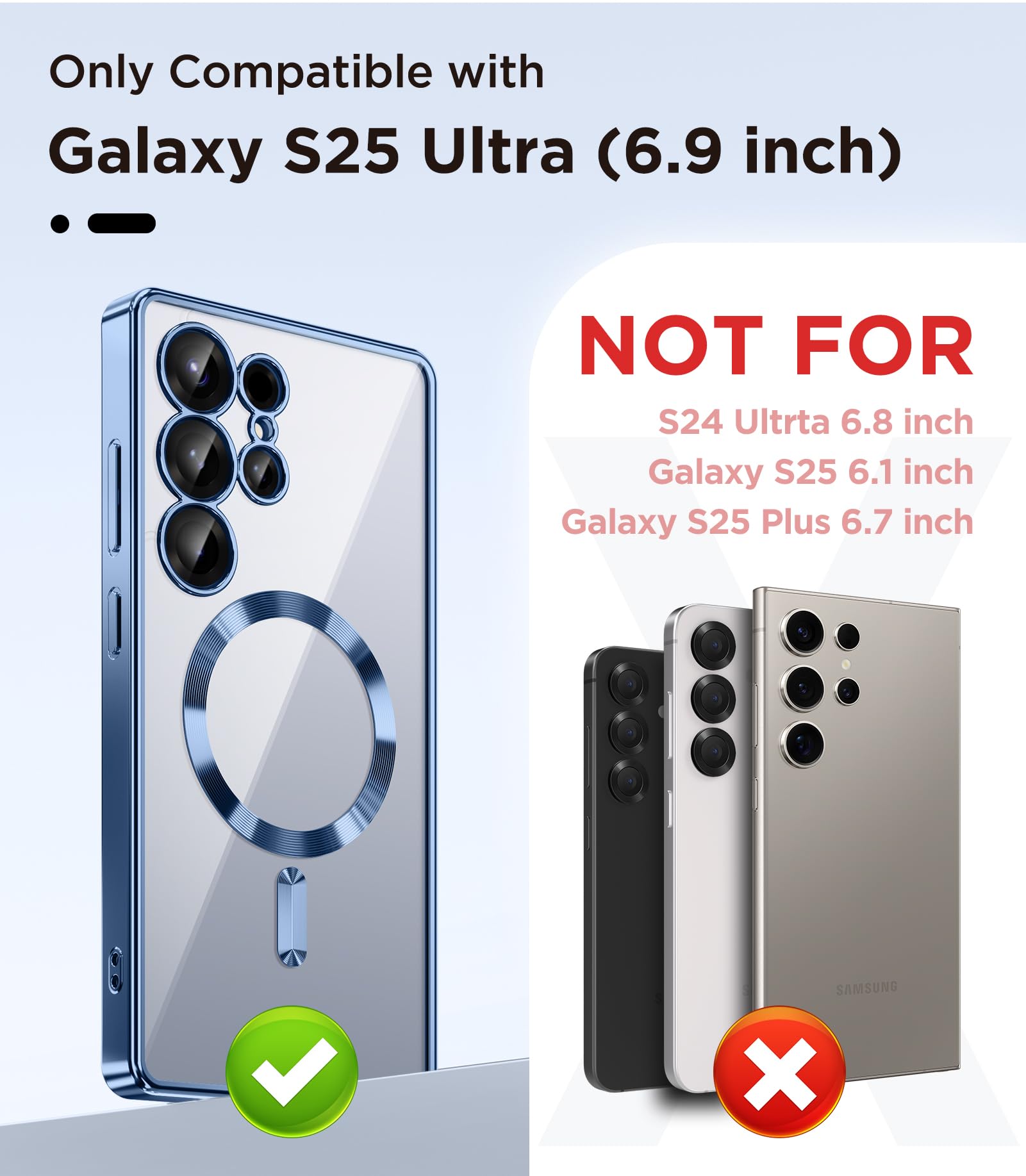 Amazon.com: Magnetic Case Compatible with Samsung Galaxy S25 Ultra