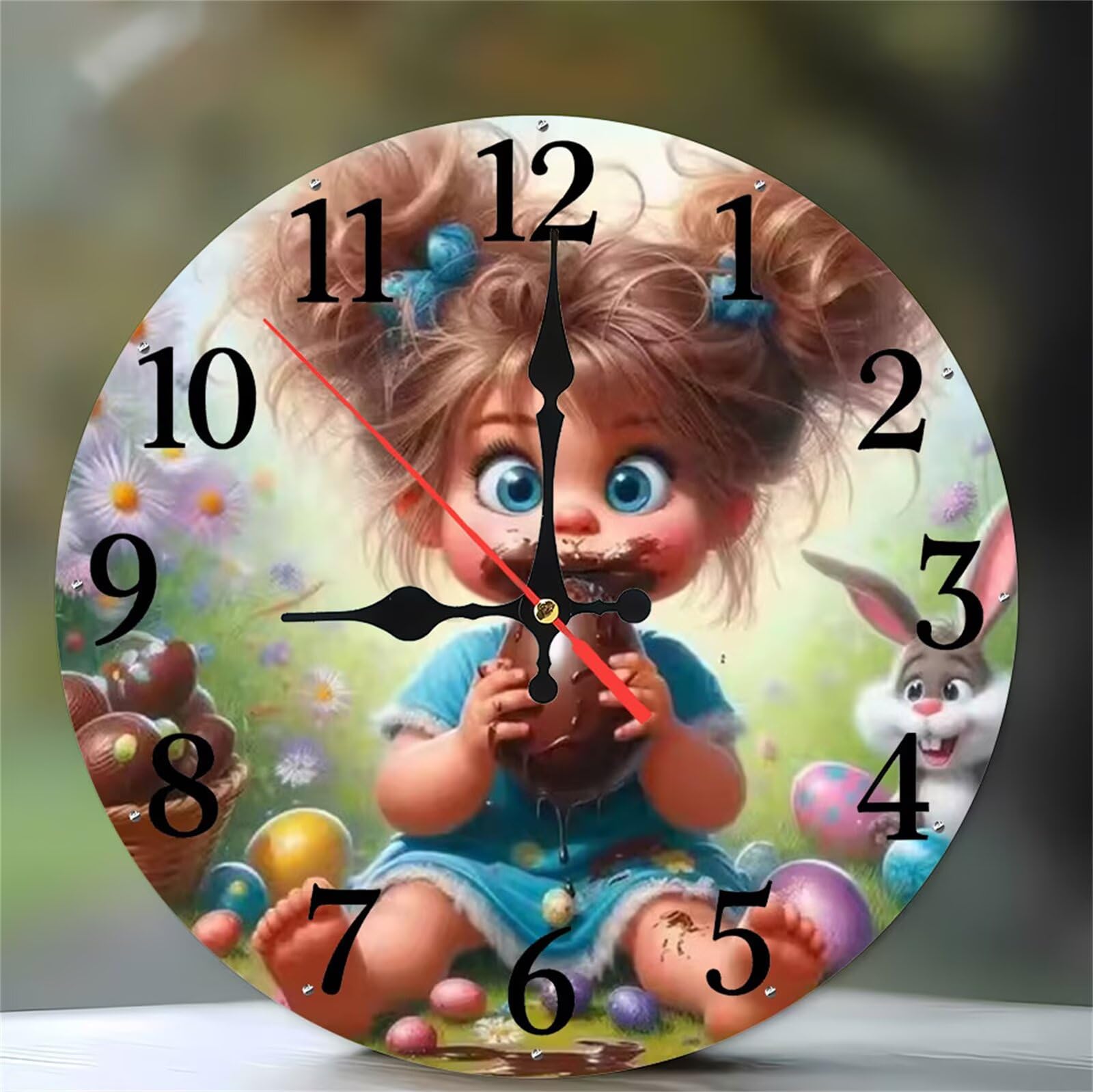 Horloge murale cuisine 12 pouces à quartz silencieuse et décorative pour salon