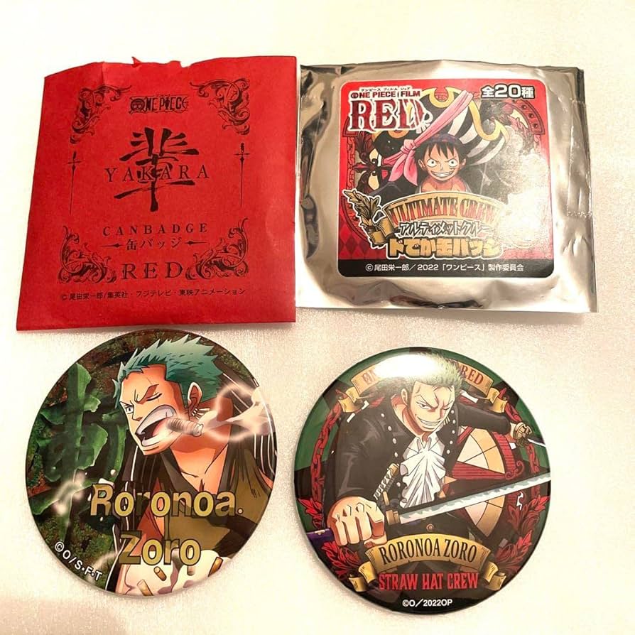 Amazon.co.jp: ワンピース ゾロ 輩缶バッジ RED アルティメットクルー