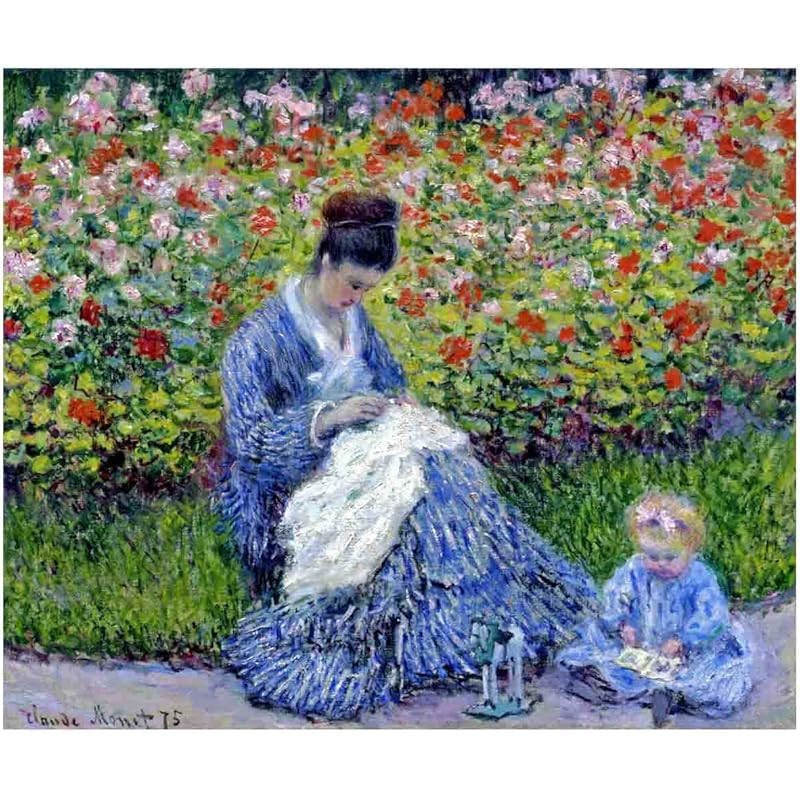 クロード モネ アーティストの庭 インテリア絵画 部屋装飾 装飾画 アート パネル絵 モダン絵画 玄関に飾る モダンアート キャンバス絵画 壁掛け 部屋飾り 45x54cm 17 7x21 2inch フレームレス 1el3p1bzxq Godawaripowerispat Com