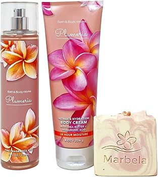 Plumeria Body Cream 2本セットバスアンドボディワークス Amazon.com : Bath & Body Works Plumeria Fragrance Mist and Body