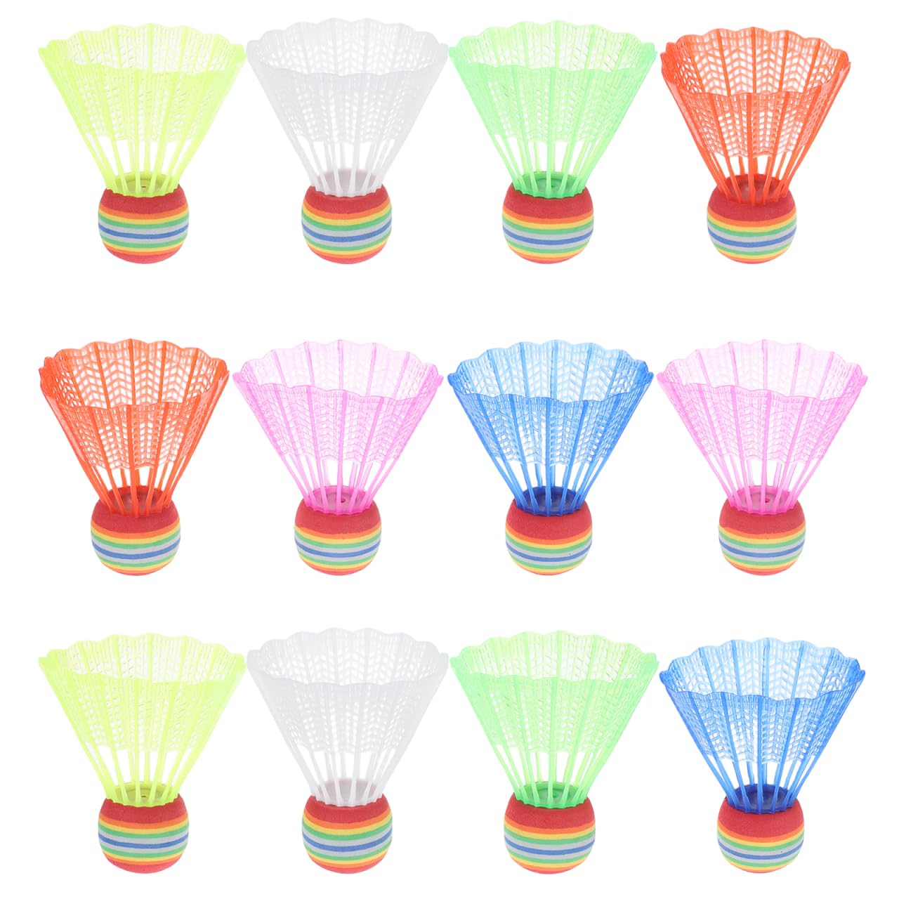 Mipcase Kids Badminton Shuttlecocks Indoor Outdoor Colored Lightweight Big Head Training Set for Children Sports Exercise