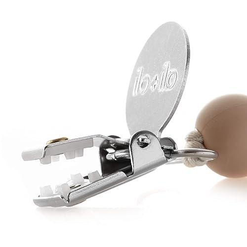 Miniatura 2 de Ali+Oli Clip de silicona para chupete para bebé (madera gris) 100% de grado alimenticio sin BPA para recién nacido, clip para bebé niño o niña