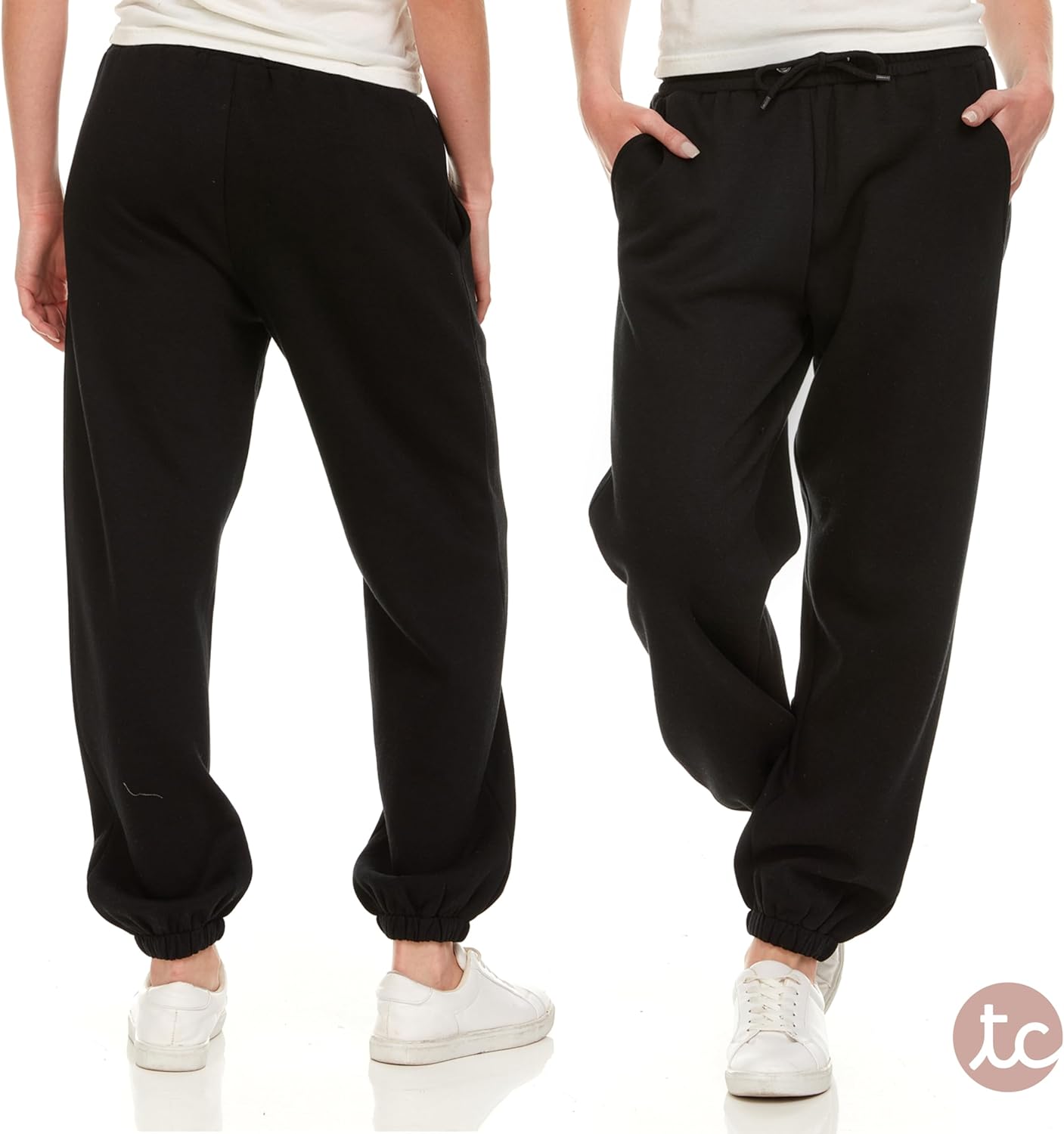 Sweatpants for Women - Closed Cinch Bottom Fleece Lounge Womens Plus Size Joggers - Image 2