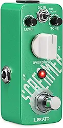 LEKATO Pedal De Overdrive Para Guitarra, Efeitos Vintage Verde Com Modos Quente E Quente, True Bypass Dc 9V, Mini Boost Guitarra Elétrica