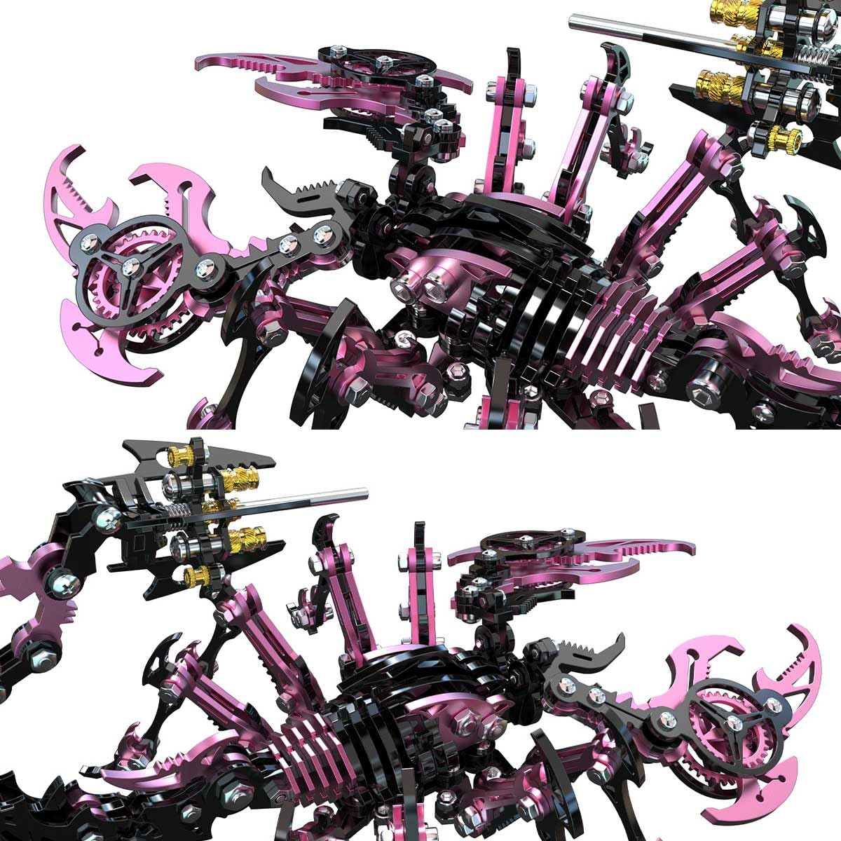 3D Metal Puzzle Scorpion King Modellbausatz, Steampunk Insekt Metall Puzzle Mechanische Scorpion 2025 Kreative Dekoration Geschenk Ornamente - 200 Teile