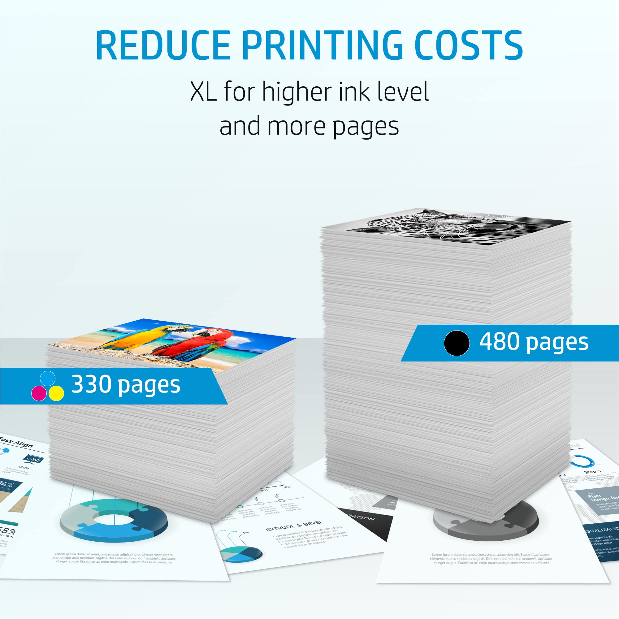 Wewant 304XL Cartucce d'inchiostro per 304 XL Nero e Colore, ad Alta Capacità, per DeskJet 2600 2620 2630 3700 3720 3730 3733 3735 3750 3760 3762 3764, ENVY 5000 5010 5020 5030 5032(2-Pack)