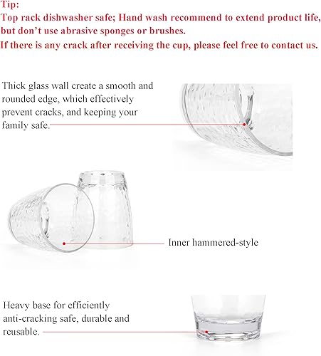 Miniatura 4 de KOXIN-KARLU Vasos acrílicos de plástico de 15 onzas, juego de 6 vasos transparentes