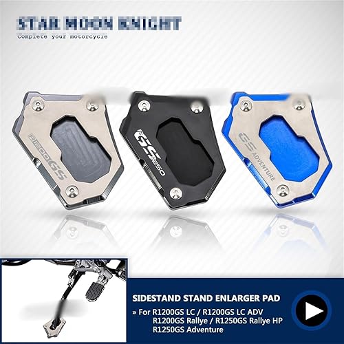 Miniatura 2 de Para BMW R 1200 GS LC R1200GS ADV R1250GS Adventure R 1250 GS CNC Soporte lateral de motocicleta Soporte de extensión Pad Trípode extendido (Color