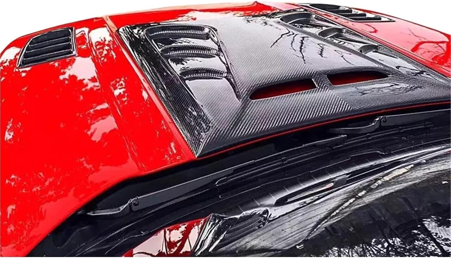 Carbon Fiber For Ford Mustang 2015 2016 Engine Hoods Cover Car Front Bonnet Hood