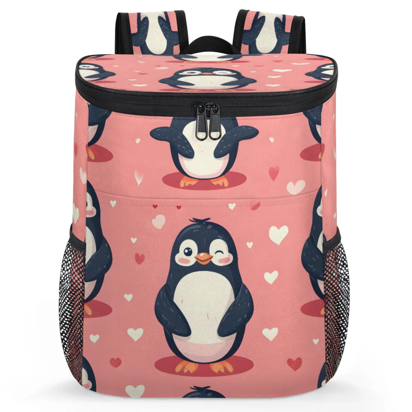 CNNINGYI Large Waterproof Insulated Cooler Backpack for Men Women, Cute Penguin Leak Proof Cooler Backpack for Camping, Picnic Travel Outdoor, Penguin