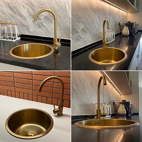 Miniatura 5 de KSYGINXD Fregadero de cocina de 31.5 pulgadas, fregadero de barra de acero inoxidable 304 con revestimiento nano-gris, tazón individual de 31.5 x