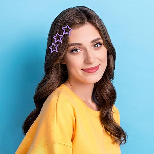 Miniatura 5 de Star - Juego de accesorios para el cabello, 12 pinzas y pasadores metálicos de 1.2 pulgadas para niñas y moda Y2K