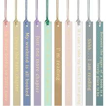 Skyygemm 10 Pcs Leather Bookmarks for Book Lover Gifts for Women Pastel Leather Bookmarks Coworker Teens Book Club Gifts for Teacher Birthdays Pastel
