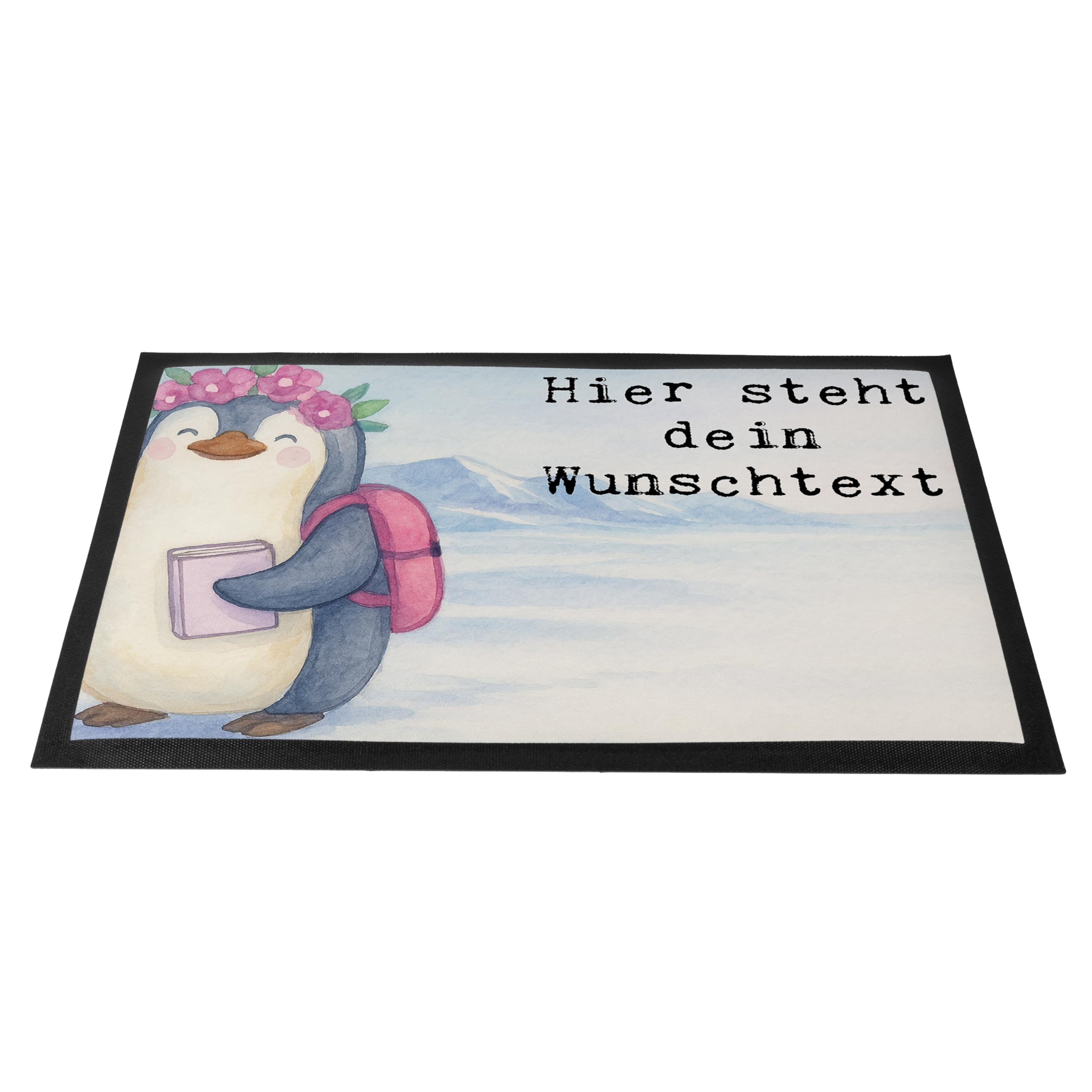 Mr. & Mrs. Panda Fußmatte personalisierbar Pinguin Beste Tochter der Welt Design 40 x 60 cm - Geschenk, Personalisierte, Kleine, Fussmatte personalisiert, Vater, Geburt, Kinder, Mutter, Familie