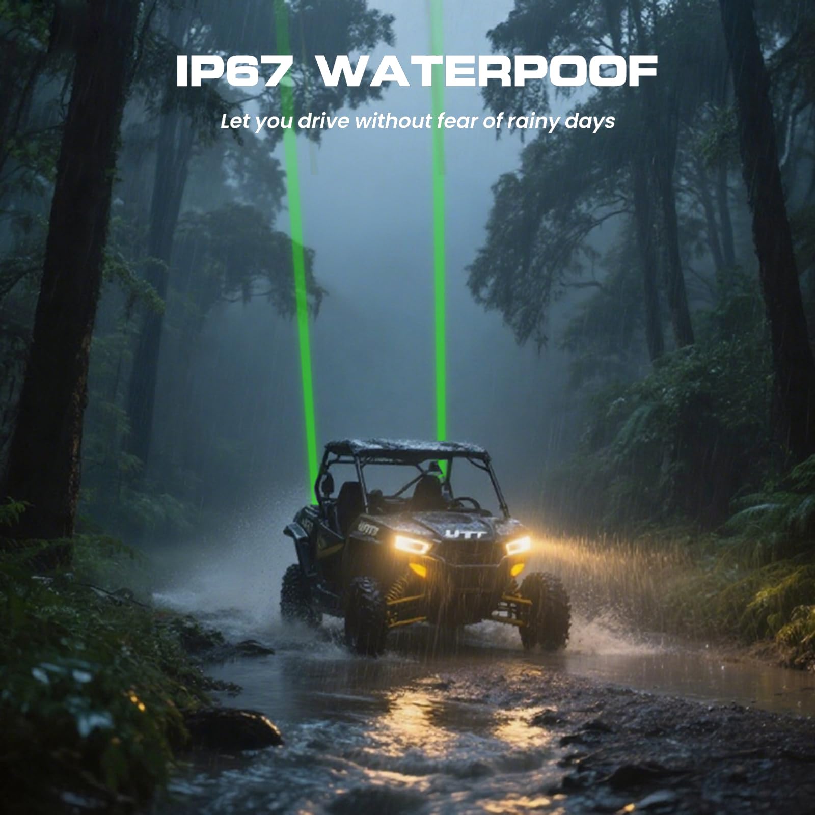 60 mm Whipless Led Whip Lights z przełącznikiem kołyskowym, zestaw combo, regulowane mocowania, kompatybilne z UTV/ATV/SXS/Polaris RZR/Can-Am/Maverick X3/CFmoto/Kawasaki, wielokolorowe