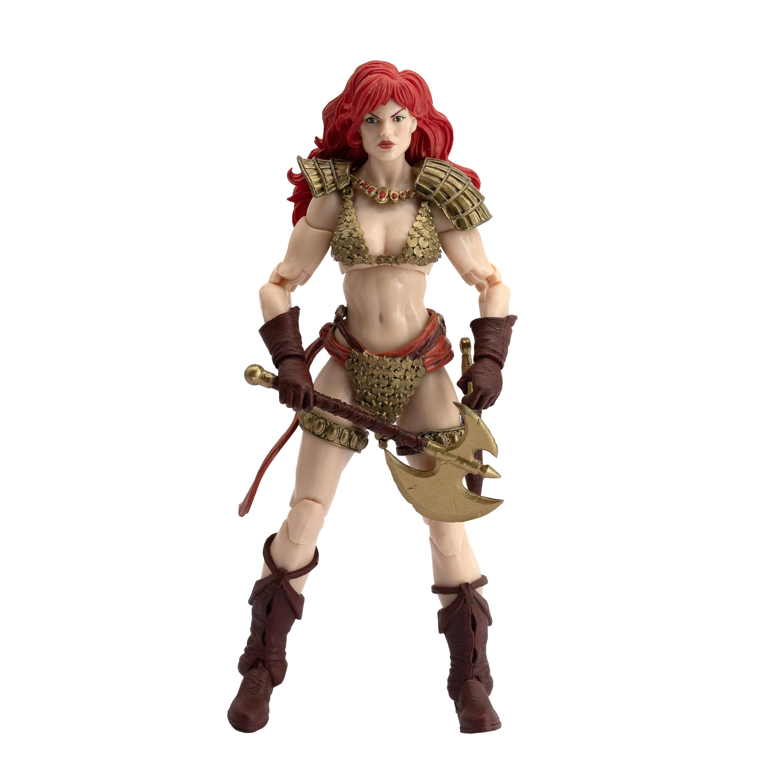 Boss Fight Studio Epic H.A.C.K.S. Action Figure Red Sonja Gold & Red - Statuetta da collezione altamente articolata, personalizzabile con accessori e parti intercambiabili - Scala 1:12