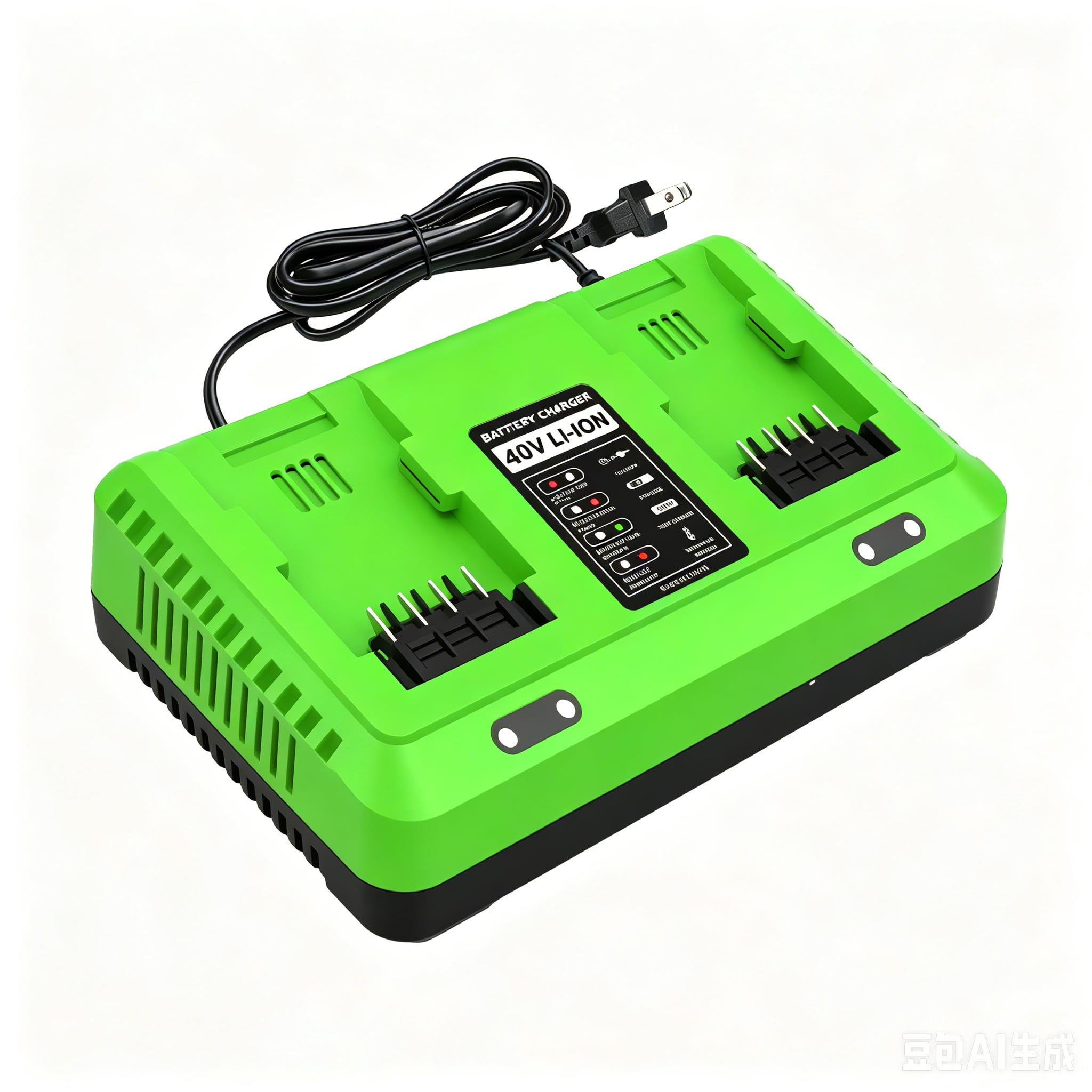Double chargeur de rechange 40 V pour chargeur de batterie Greenworks 40 V, compatible avec Greenworks 29482 29252 20202 22262 29472 29462 2901319 2938302 BAF702 BAF704 BAF705, pour 40 V G-MAX Outils