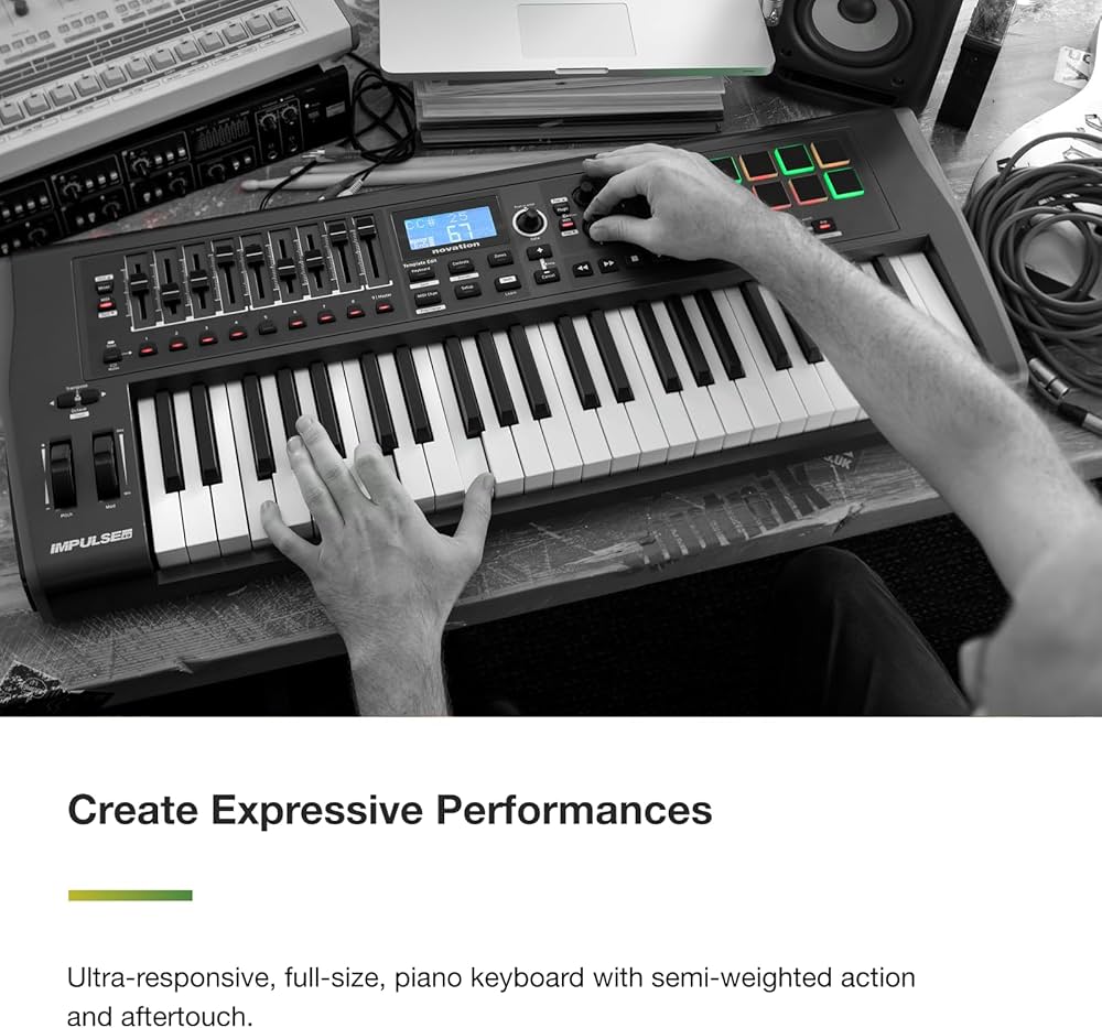 Novation Impulse 49 USB Midi Controller Keyboard, 49 Keys : Amazon