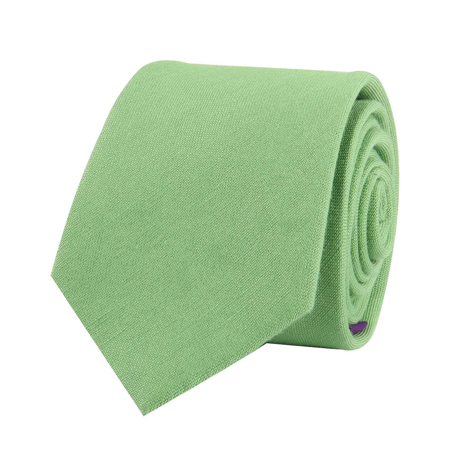 AUSCUFFLINKS Corbatas de lino con lazo flaco verde salvia | Corbatas de boda para padrinos de boda | Corbata para novio (corbata delgada, verde salvia), Verde salvia