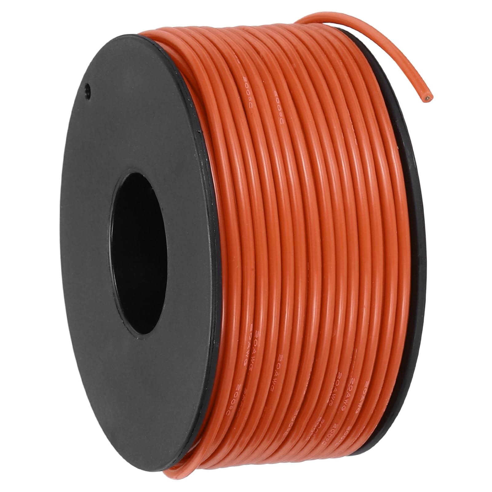 sourcing map 20 AWG Flexible Silicone Wire 30.5m/100ft, 20 Gauge Tinned Copper Electrical Stranded Wire 200 Celsius/392 Fahrenheit High Temperature Hookup Spool for DIY Model Wiring, Orange