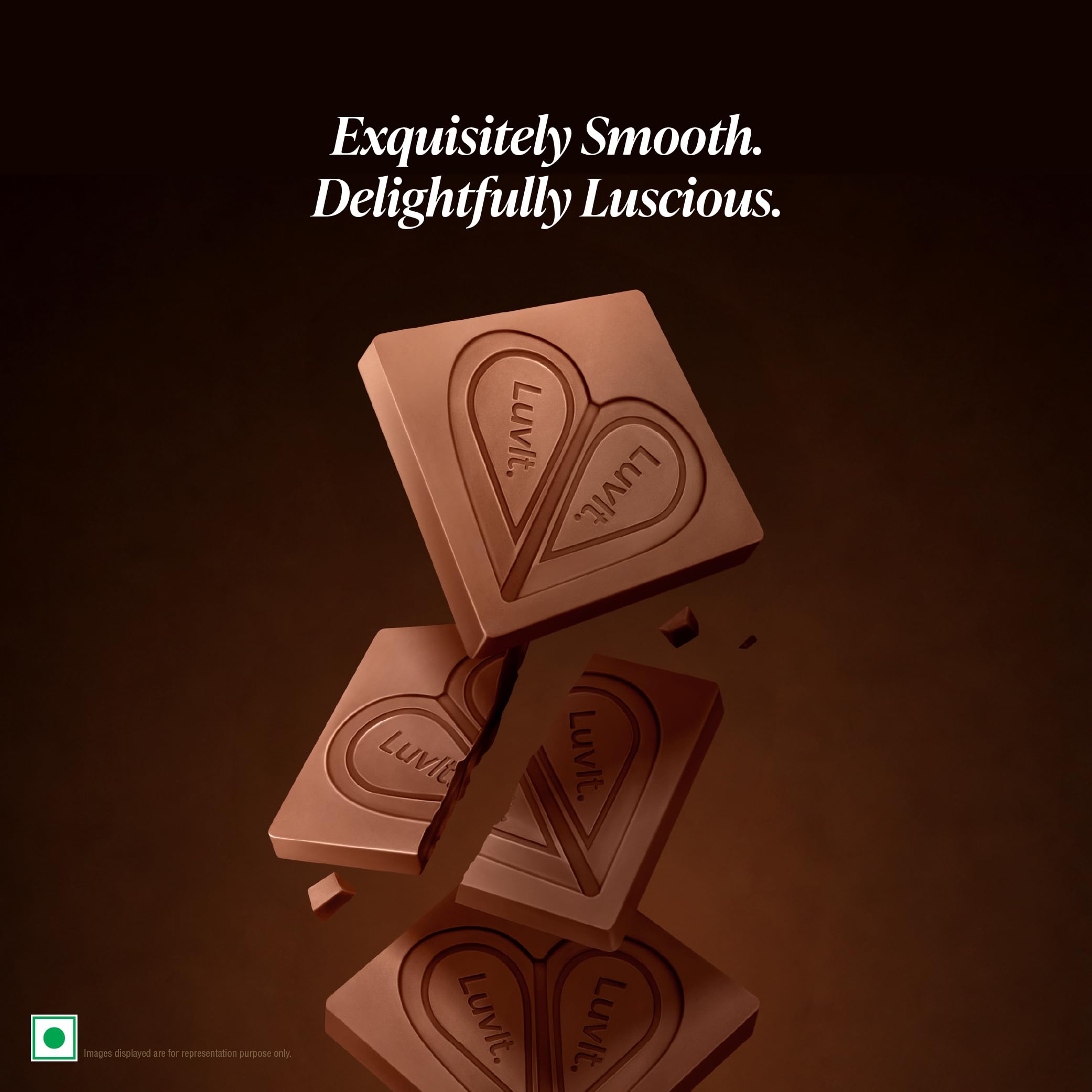 LuvIt. Luscious Love Delights - Heart Shaped Chocolate Bars | A Gift of Love | Valentine's Gift | Pack of 2-162g Each 1