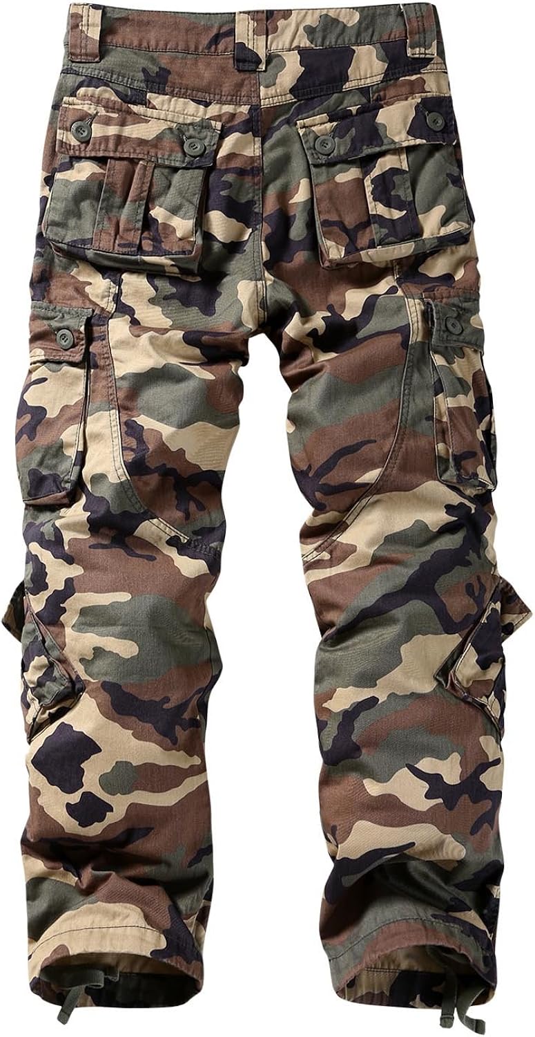Match Men's Wild Cargo Pants 38 Khaki Camo