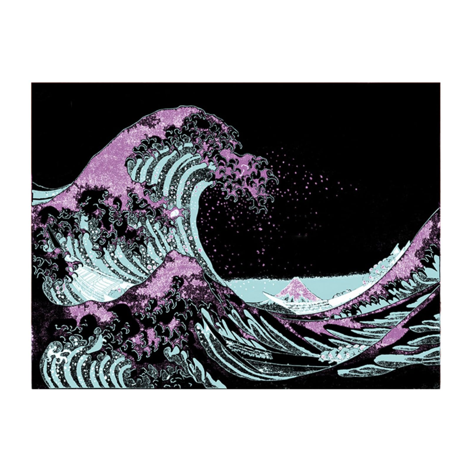 Tsophreniq Japanese Themed Wall Decors Tapestry with Classical Great Waved Pattern Soft Textured for Bedroom Living Room Styling Traditional Japanese Wall Hanging Tapestry