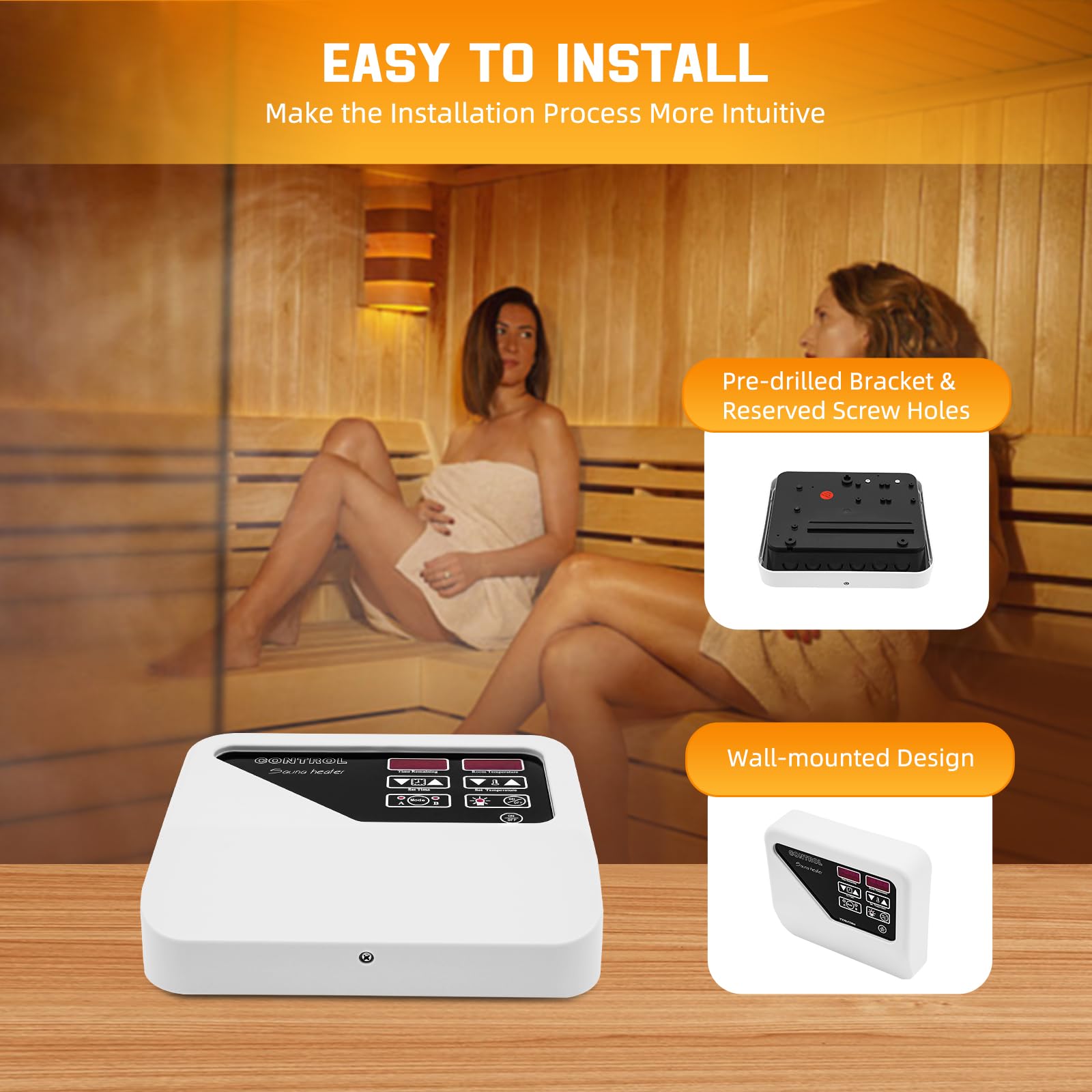 Termostato digital, 380V-415V, con cable de sensor de temperatura, para saunas privadas, spas