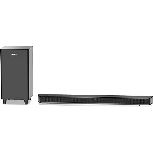 PHILIPS Audio HTL8162 21CH 160W Bluetooth Soundbar with Wir