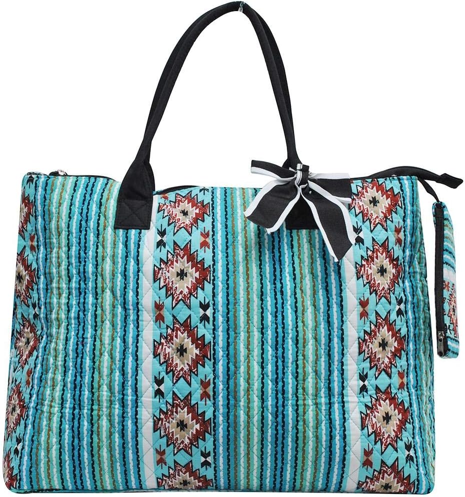 NGIL Quilted Cotton Extra Large Overnight School Tote Bag