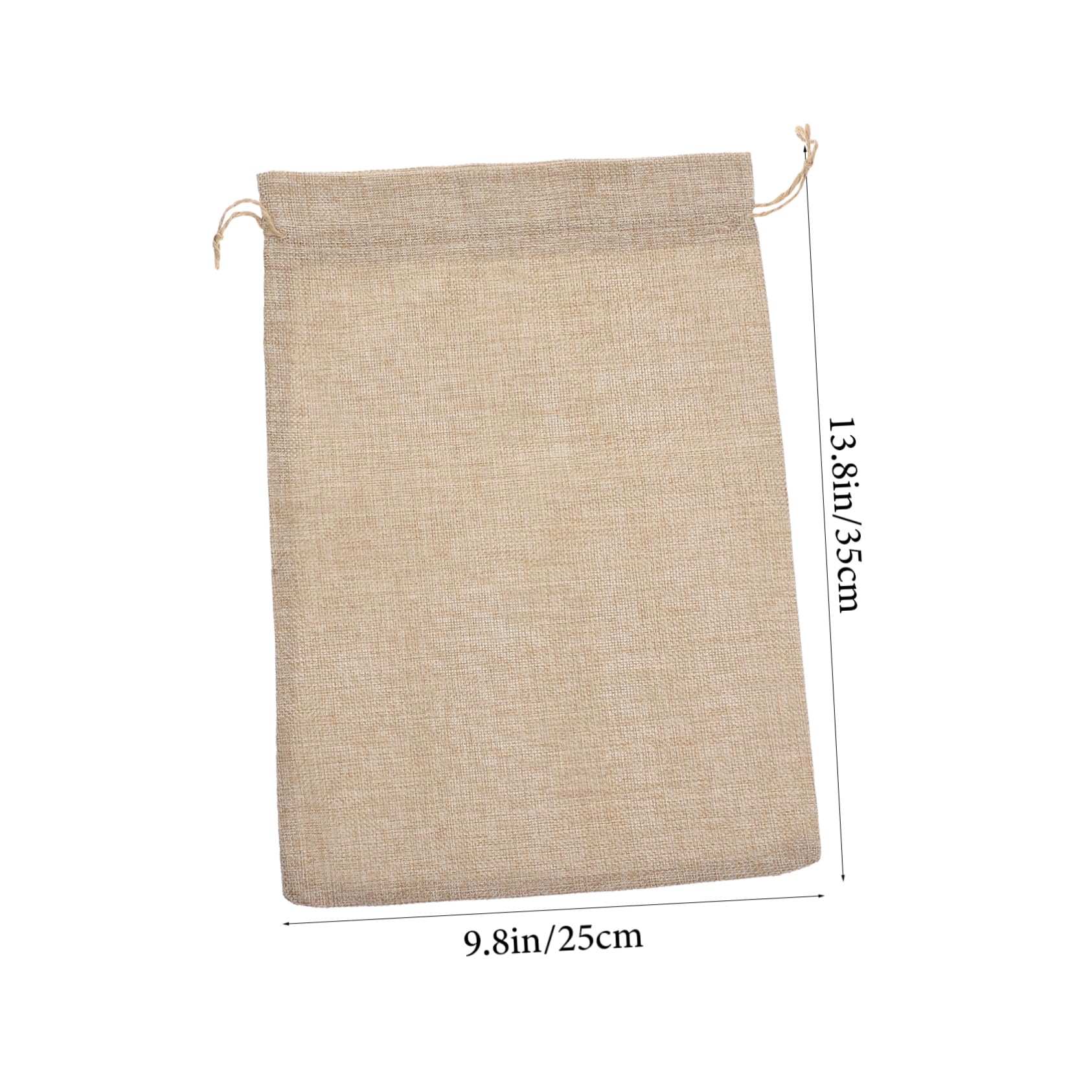IWOWHERO Sacchetti in Cotone e Lino con Coulisse, 10 Pz, 10x14 Pollici, Borse per Bomboniere, Feste, Natale e Confezioni Personalizzate